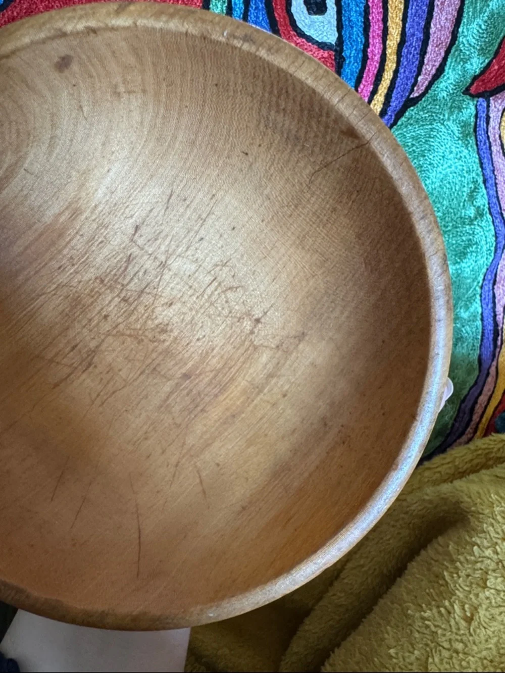 Vintage Handturned Wooden Bowl - Warm Honey Wood | made in Japan